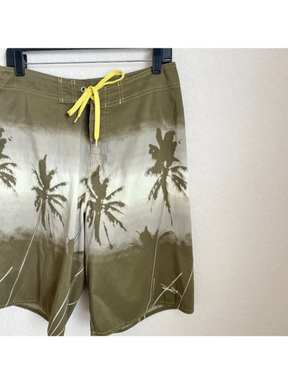 Panama Jack Mens Short Size 32 Green Summer Beach Drawstring Surf Boardshorts - Picture 7 of 10